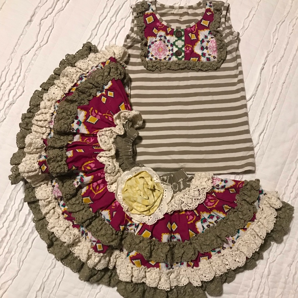 Mustard Pie top and skirt